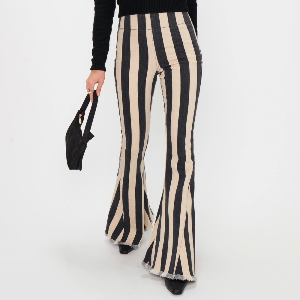 Show Me Your Mumu Berkeley Bells Casablanca Stripe Bell Bottom Pants Boho Retro